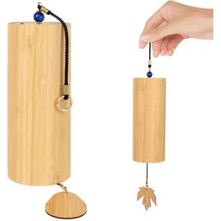 Hojalis Japanische Bambus Windspiele, Natürliches Bambus-Windspiel, BambusWindspieles, Zen Windspiel Für Draußen Hängend Meditation, Klangheilung, Yoga, Hausgarten-Dekoration
