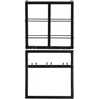 SIT Möbel Wandregal 35 x 15 x 75 cm Schwarz