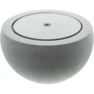 Outdoor Brunnen "Harmonie" in Kugel Form mit LED Beleuchtung, Beton Optik, grau, Zierbrunnen, Gartenbrunnen - Grau