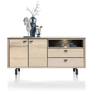 Henders & Hazel Livada Sideboard mit LED Wildeiche Furnier/Metallgestell