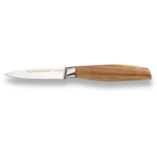 Echtwerk Schälmesser Classic-Edition aus hochwertigem Stahl, Obst & Gemüsemesser, Küchenmesser, Spezialstahl, Griff aus Akazienholz, Edelstahl, Klingenlänge: 8,8 cm
