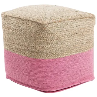 Beliani Pouf Baumwolle 44 x 44 x 44 cm Beige