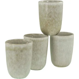 LeGer Home by Lena Gercke Becher »LeGer Kaffeebecher, modernes Geschirr-Set Talitha, 4er Set« Reaktivglasur, jedes Stück ein Unikat, hohe Haltbarkeit, 300 ml, grau