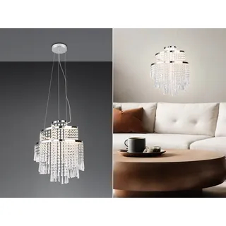 Reality Pomp LED Pendelleuchte 30W ⌀38cm dimmbar Chrom CCT einstellbare Lichtfarbe Höhenverstellbar - Silber