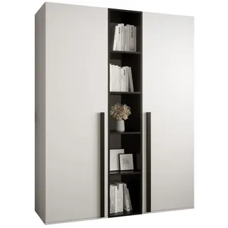 Möbel Kryspol Garderobenschrank 130/184/42 , Weiß , Holz , Nachbildung , 130x184x42 cm , Garderobe, Garderobenschränke