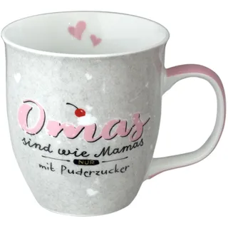 H:) PPY life Tasse mit Motiv "Oma" | Kaffeetasse, Porzellan, 40 cl | Tasse mit Spruch, Geschenk Oma | 46125