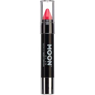 Moon Glow, Neon-UV-Lackstift-Körperkreide für Gesicht und Körper (Intensivrosa, 1 Stück)