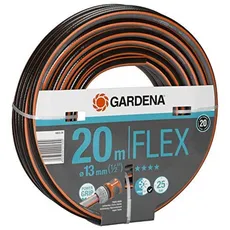 GARDENA Comfort FLEX Schlauch 13mm (1/2 Zoll), 20m Set, Berstdruck 25 bar; enthält Comfort FLEX Schlauch 13mm (1/2 Zoll), 20m und Schlauchwagen CleverRoll M, Kapazität bis zu 60m