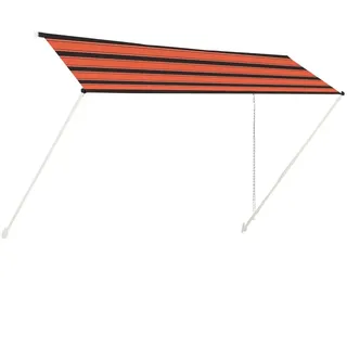 vidaXL Einziehbare Markise 400×150 cm Orange und Braun - Orange