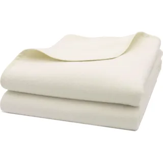 2er Set Umzugsdecken 100x200 cm, waschbar, 100% Baumwolle - Weiß