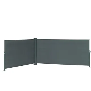 Oskar Aluminium Seitenmarkise 160 x 600 cm grau 2 St.