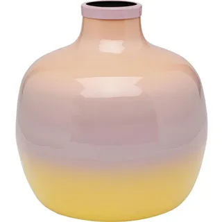 Kare Design Vase RICI, Mehrfarbig, Deko Vase, Blumenvase, Stahlgestell, Wohnzimmer, Flur, 19cm Höhe