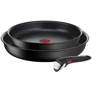 Tefal Ingenio Unlimited L76390 3-teiliges (Set, Frittierset, Schwarz, Aluminium, Titan, Schwarz, Thermo-Punkt Ø Schwarz