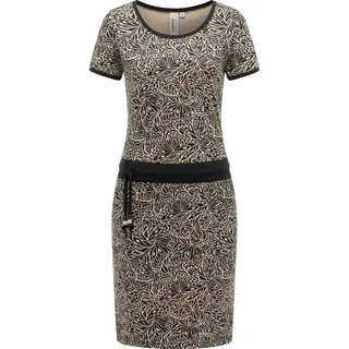 Minikleid RAGWEAR "Sommerkleid Baomi Zoo YOUMODO", Damen, Gr. XXL, N-Gr, schwarz, Obermaterial: 100% Baumwolle CO., Kleider Minikleid