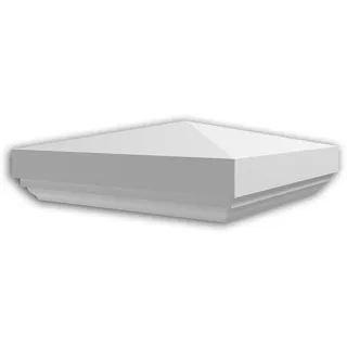 PROFHOME DECOR - Vollbalustrade Pfostenabdeckung Außenstuck Balustrade Fassadenelement Neo-Klassizismus-Stil weiß