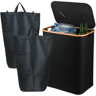 Relaxdays Flaschensammler 170 l Schwarz