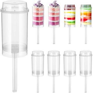 Cabilock 20 Stück Klare Push-Up Cake Pop Shooter Plastikkuchenbehälter mit Deckel für Party nach Hause