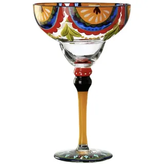 Generisch Mundgeblasene Margarita-Gläser, moderne Barbecher, Cocktailgläser, Trinkgläser für Zuhause, Party, Hochzeit, kristallklar, 270mL (green leaves, 1pcs)