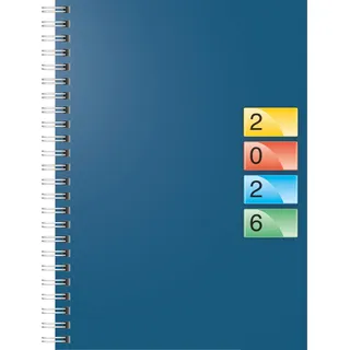 Brunnen Buchkalender DATAline Mod. 796 40 2026 | A5, Karton, blau