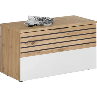 HBZ Schuhbank »Milan Garderobenbank, BxHxT 85x45x38 cm«, (1 St.), Mit 1 Klappe und 2 Fächer, belastbar bis 50 kg, weiß