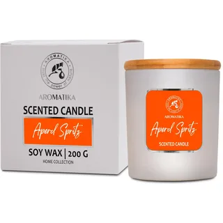 Duftkerze Aperol Spritz 200g - Home Duftkerze - Aromatherapie Kerze - Frischer Duft - Lufterfrischer - Sojawachskerze - Glaskerze Geschenk - Idee für Geburtstag - Weihnachten
