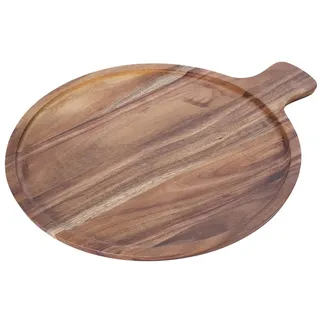 Villeroy & Boch - Artesano Antipastiplatte Braun, Tablett Rund, Serviertablett Rund, Servierplatte, Platte zum Servieren von Käse, Snacks oder Antipasti, Akazienholz