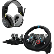 Bild G29 Driving Force, USB inkl. Astro A10 Headset weiß (PS5/PS4/PS3) (991-000486)