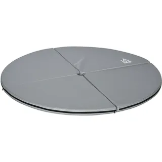 Homcom Tanzstangenmatte, Ø 150cm Stangentanz Schutzmatte, 5 cm dick Pole Dance Matte , Hellgrau , Kunststoff , 150x150 cm , pflegeleicht , Teppiche und Böden, Bodenbeläge, Bodenzubehör, Bodenschutzmatten