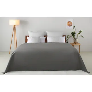 Home Affaire Tagesdecke »Melli Tagesdecke, Überwurf im Landhausstil, für Kinder und Erwachsene« leichter Bettüberwurf ohne Füllung, auch als Tischdecke verwendbar, grau