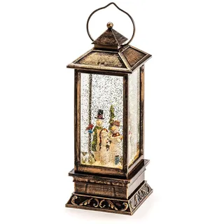 Konstsmide LED Laterne Eckig 30 cm Braun/Transparent/Weiß