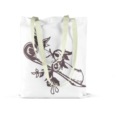 Le Jardin du Lin Bedruckte Einkaufstasche, Tasche, Faltbar, Stofftasche mit Zwei Langen Henkeln, Größe: 34x40 Cm