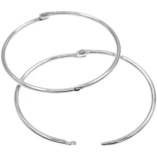 20 Stück Duschvorhangringe zum Öffnen 76mm, Coideal Metall Vorhangringe Extra Groß Gardinenringe Duschringe Gross für Badezimmer Fenster Duschvorhänge (Silber)