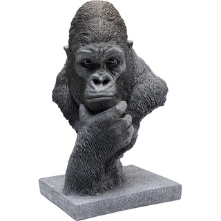 Kare Design Deko Objekt Thinking Gorilla Head, Accessoire, Tierfigur, handgearbeitet, AFFE, Artikelhöhe 49cm,