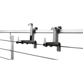 Dehner Blumenkastenhalter, für Höhen 14 - 20 cm, Breiten 12 - 21 cm, Kunststoff, anthrazit