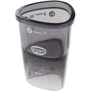 Dr. Oetker Messbecher 4 cl, Messkanne aus robustem Kunststoff, dreiecksförmiger Messbecher mit vielfältiger Skalierung, Maßangaben in cl und EL, (Maße: 5x7x5 cm), (Farbe: blau), Menge: 1 Stück