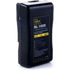 Rolux V-Mount Akku RL-160S 160Wh 14,8V 11000mAh (1 Stk., 10500 mAh, Akku), Akku Ladegerät