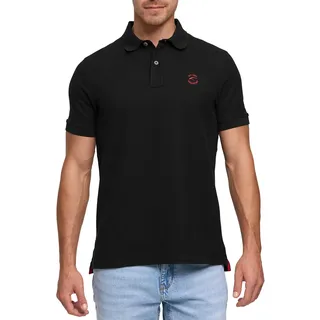Poloshirt INDICODE "INWadim", Herren, Gr. XXL, schwarz, Jersey, Obermaterial: 100% Baumwolle, unifarben, regular fit normal, ohne Ausschnitt, Shirts Poloshirt
