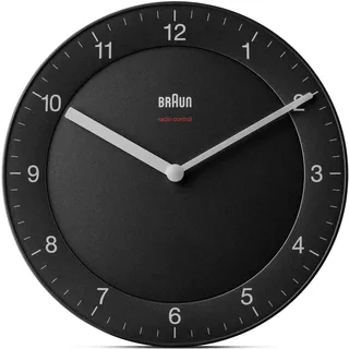 Braun Funkwanduhr 20,0 cm BC 06 B-DCF schwarz