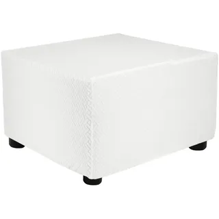 QUARKZMAN 1 Stück Ottomane Schonbezug Hockerbezug, für Länge 57-70cm Hocker Hussen für Fußhocker, Stretch Bezug Waschbar Ottomane Abdeckung Überzug Hocker Protector - Weiß