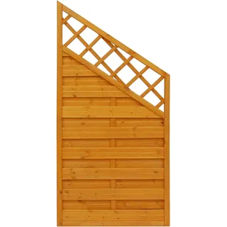 Sichtschutzzaun-Element Country Pinienfarben 180 x 120/90 cm