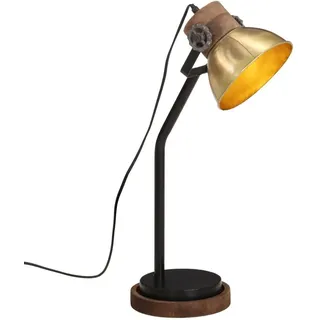 Schreibtischlampe 25 W Antik-Messing 18x18x60 cm E27 - Braun