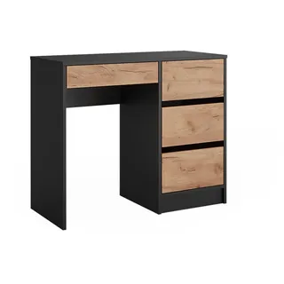 Vicco Schminktisch Sherry Anthrazit/Goldkraft Eiche 90 x 75 cm ohne Spiegel, Model 52022 - Dunkelgrau, Braun