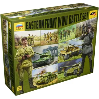 Zvezda 1:72 WWII Battle Set Ostfront, Modellbausatz,Plastikbausatz, Bausatz zum Zusammenbauen, detaillierte Nachbildung