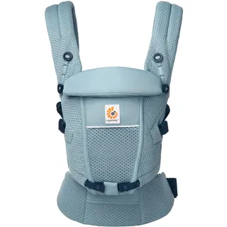 Ergobaby Adapt Babytrage für Neugeborene ab Geburt, 3-Positionen SoftFlex Mesh Ergonomische Babybauchtrage Rückentrage Baby-Tragetasche, Slate Blue