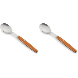 Arcos Esslöffel Edelstahl 18/10 - Holzgriff, 205 mm, Perfekt für den täglichen Gebrauch, Tischmesser-Serie (Packung mit 2)