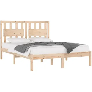 vidaXL Massivholzbett Kiefer 120x190 cm - Braun