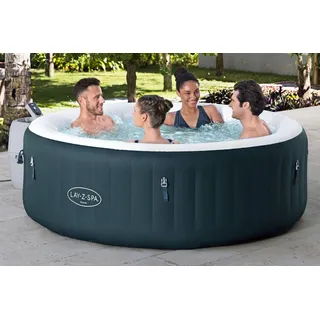 Bestway® LAY-Z-SPA® Energiespar-Whirlpool Miami AirJetTM für 6 Personen Ø 196 x 66 cm, Dunkelgrün - Bunt