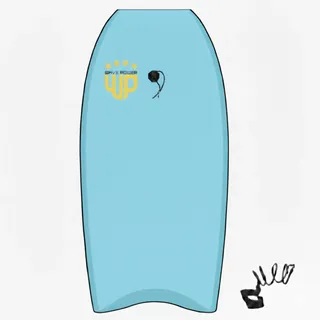 Wave Power Bodyboard Woop 41 Inch Blau Mandarine Surfboard Schwimmbrett Boogiebo