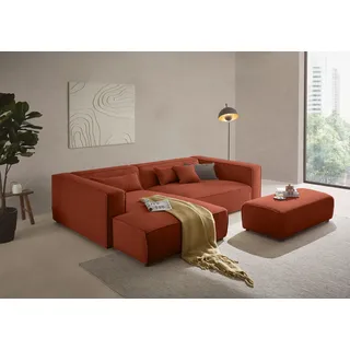 LeGer Home by Lena Gercke Ecksofa PIARA XXL Cord 3-Sitzer Kupfer