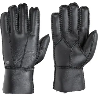 Lederhandschuhe PEARLWOOD "BELL", Herren, Gr. 9, schwarz, Schafsleder, unifarben, Handschuhe Lederhandschuhe, warm gefüttert, höherer Schaft